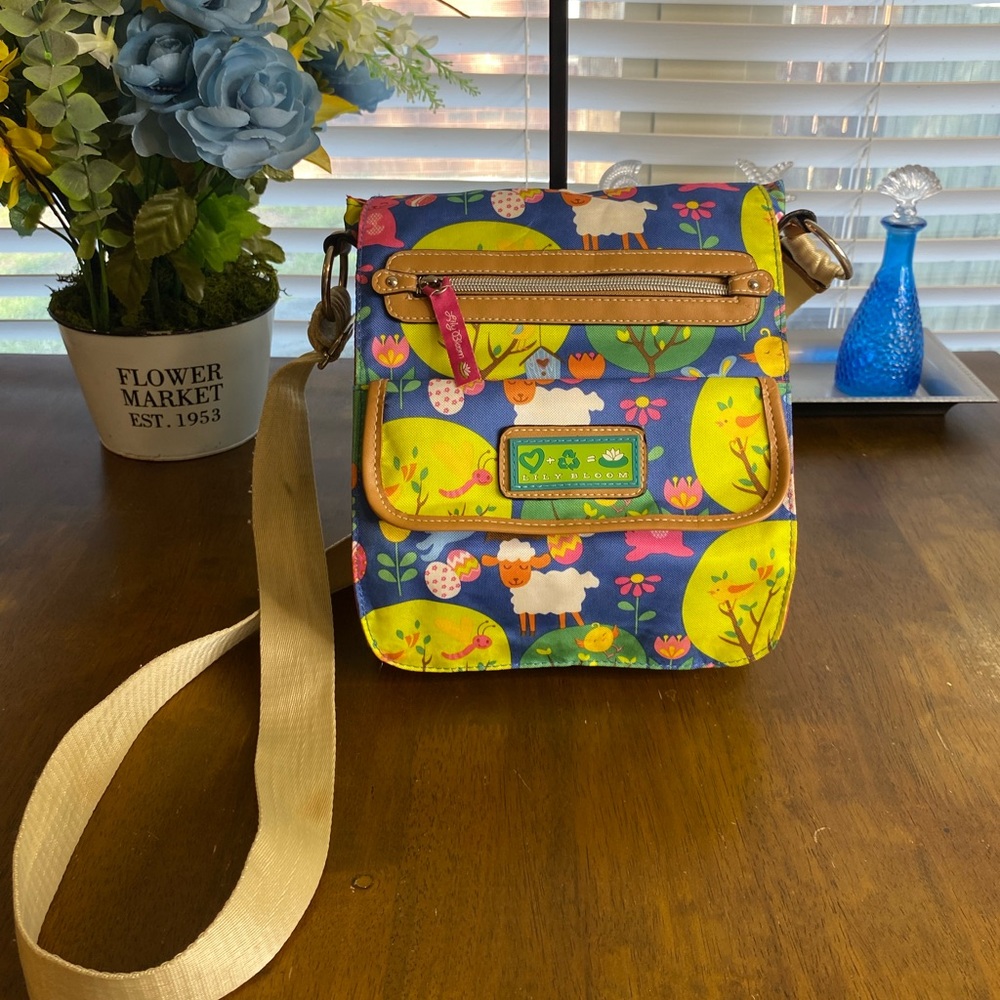 Lily Bloom Bag Crossbody Purse Satchel Shoulder Handbag Easter Springtime